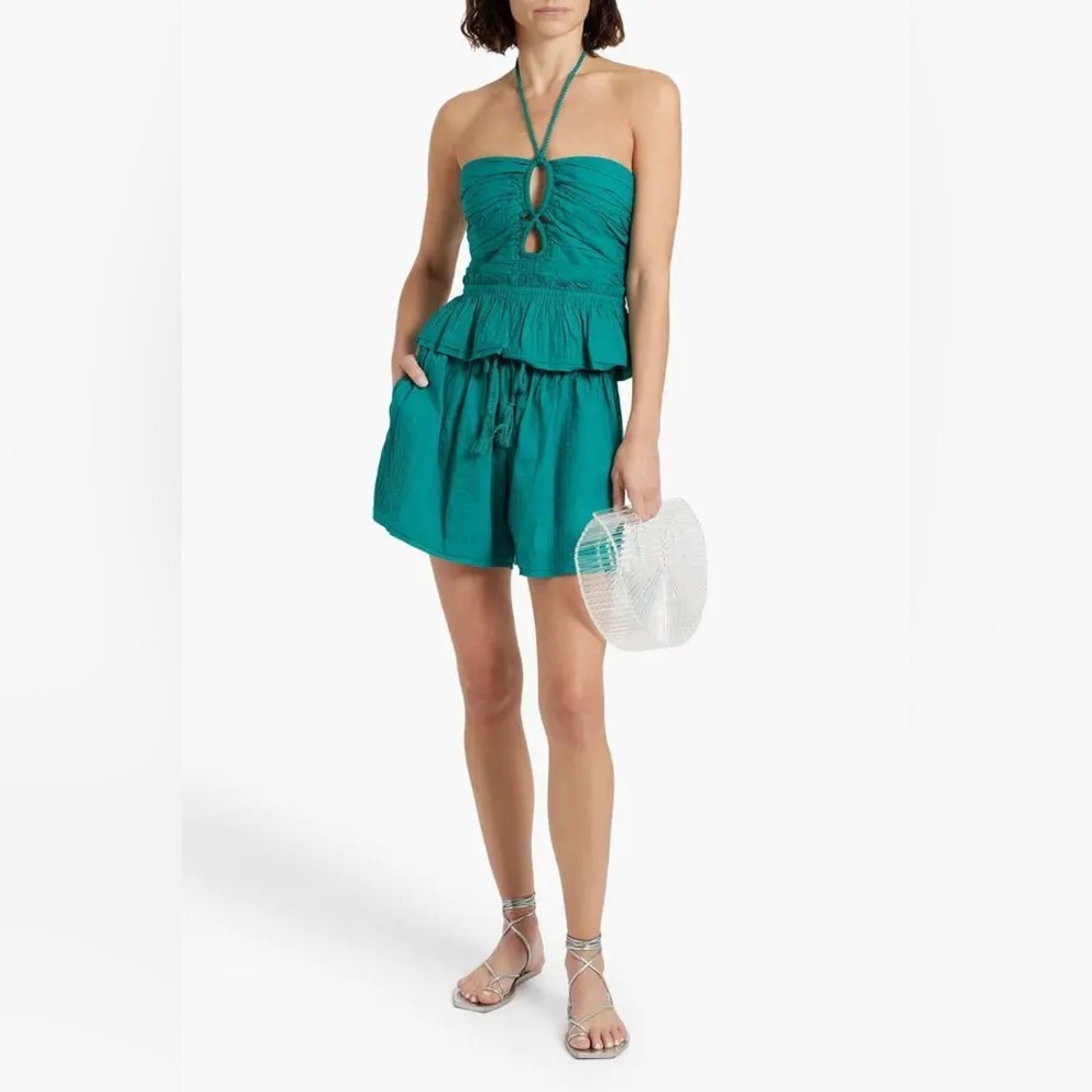 NWT Ulla Johnson Teal Adaleigh Top and Rina Shorts Set
